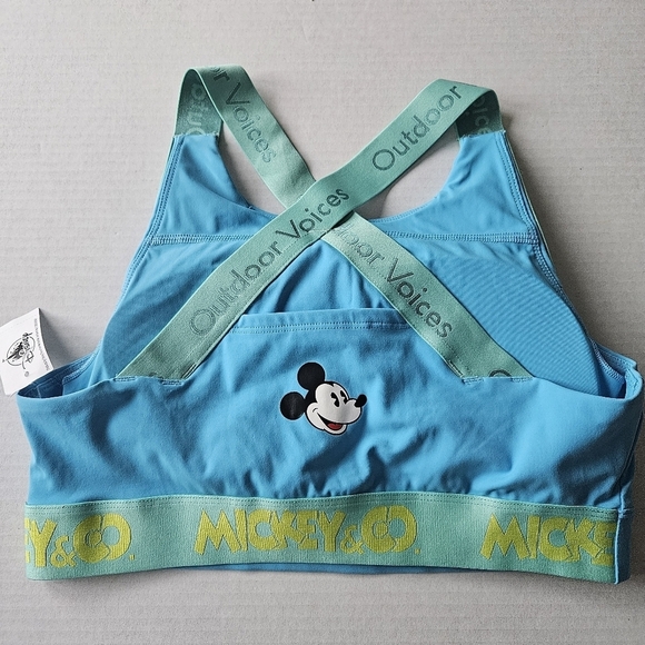 Outdoor Voices x Disney Mickey Mouse Criss Cross Back Sports Bra NWT - Picture 6 of 10